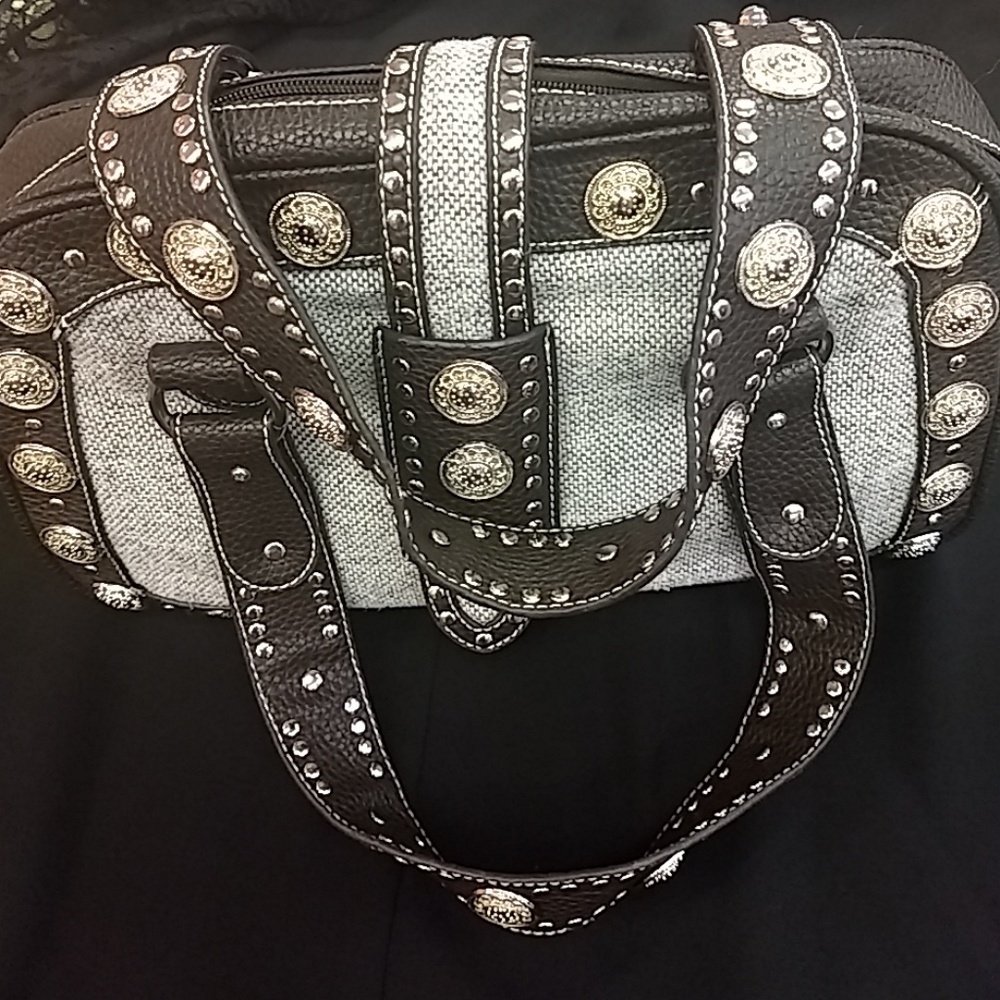 Lovely Purse chocolate and faux leather and cloth